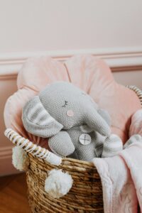 Het leukste kraamkado. Een knuffeltje en een cadeaubon voor een newbornshoot aan huis. Irene Maris Fotografie Tilburg