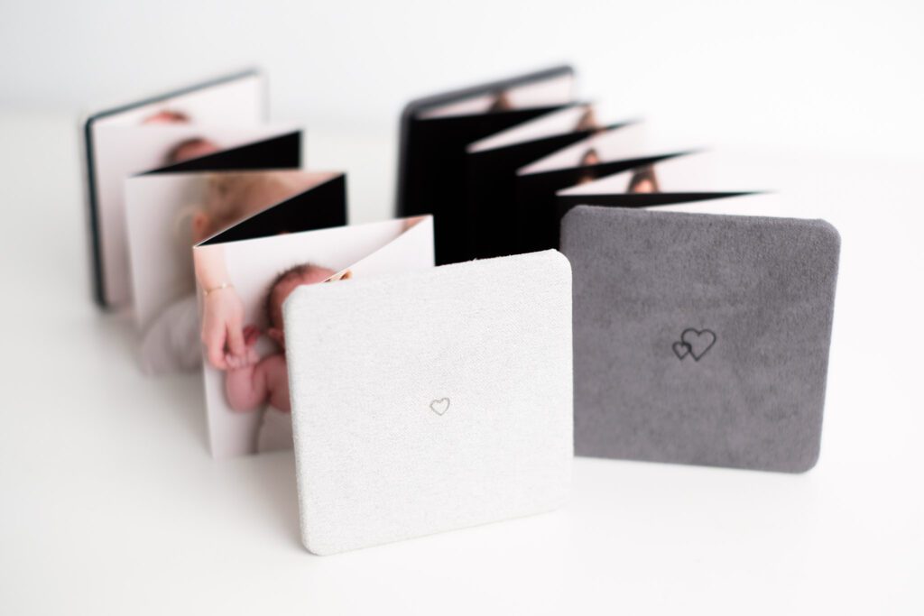 Harmonicaboekje, mini album, newborn fotoshoot. Irene Maris Fotografie